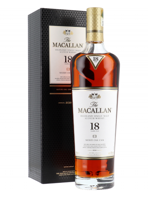 Macallan 18 ans Sherry Cask Single Malt Scotch Whisky Highland 43